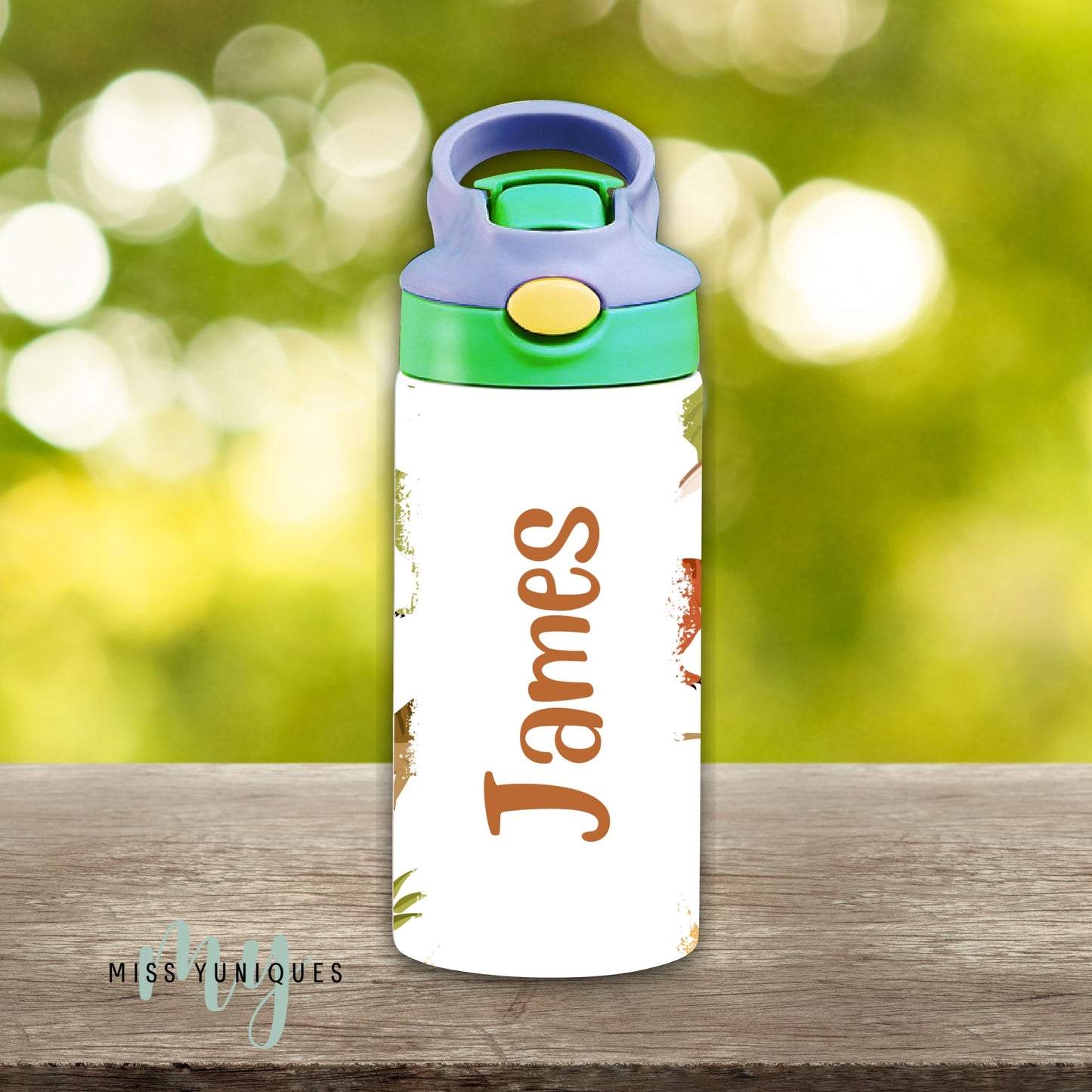 Personalised Dinosaurs Kids Water Bottle