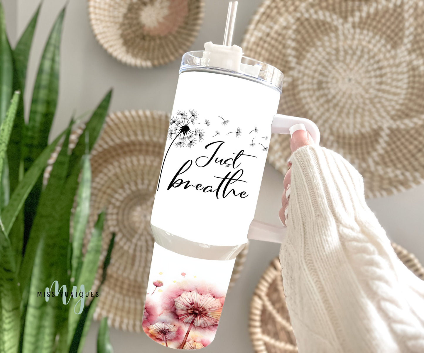 Personalised 40oz Tumbler Dandelion