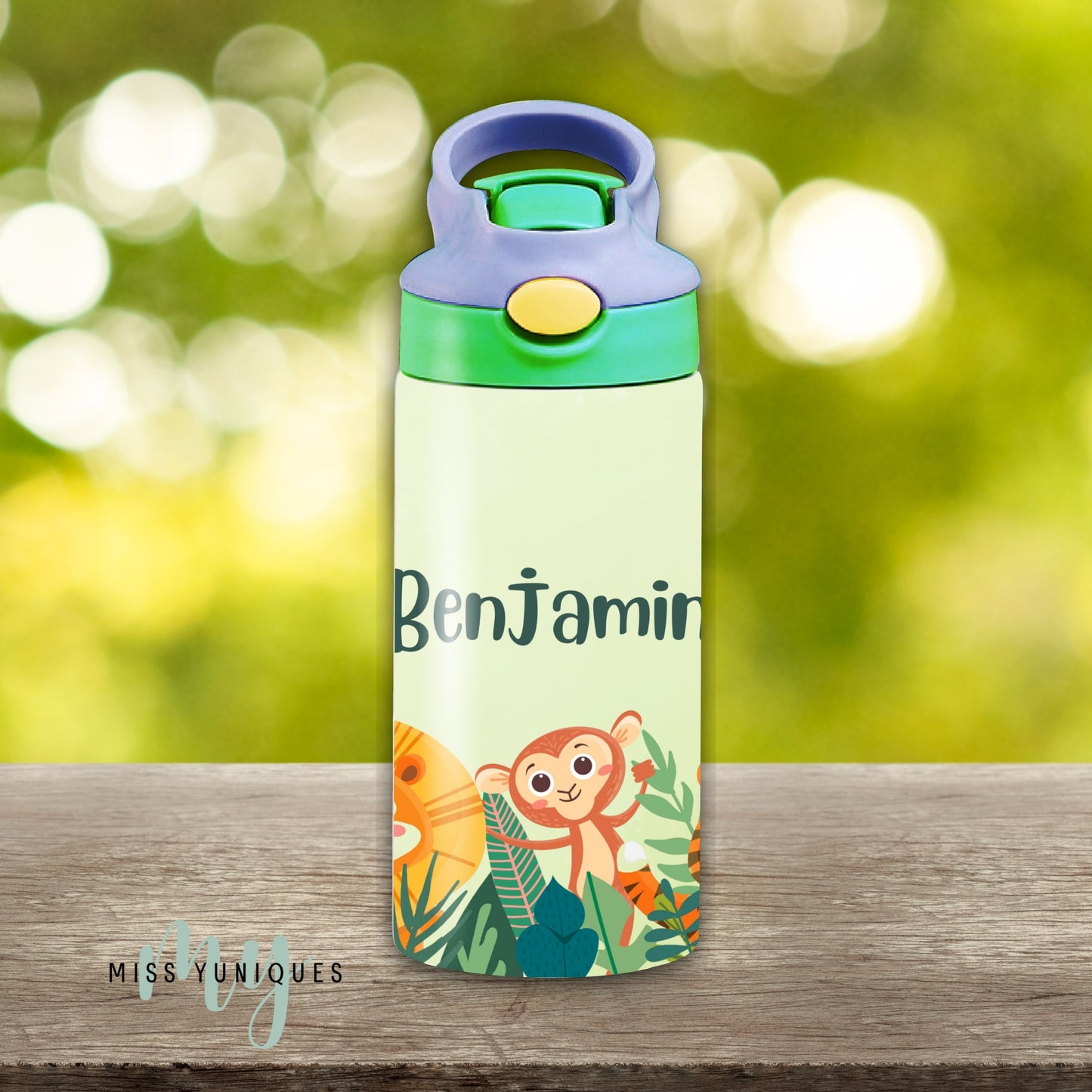 Personalised Safari Animal Drink Water Bottle