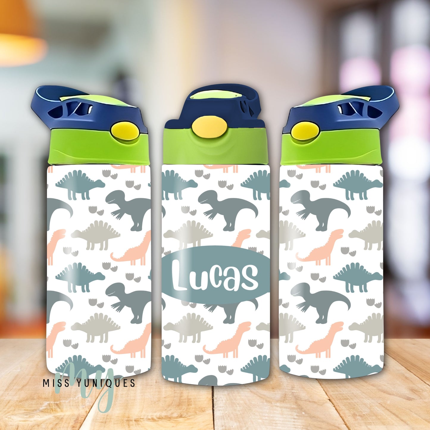 Personalised Dinosaurs Kids Drink Water Bottle