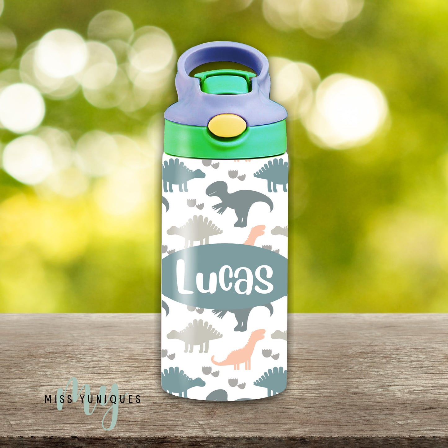 Personalised Dinosaurs Kids Drink Water Bottle