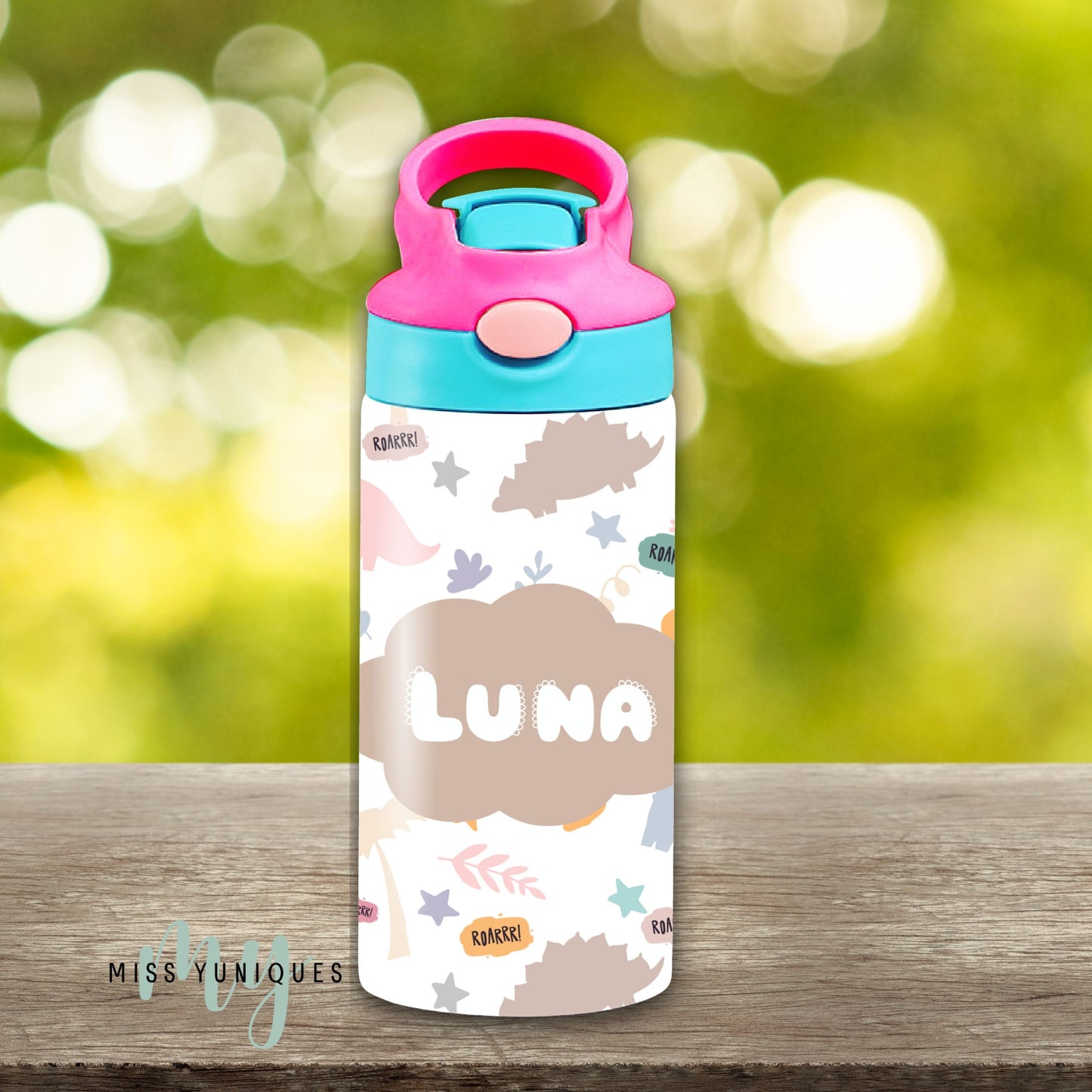 Personalised Dinosaurs Kids Drink Water Bottle