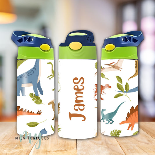 Personalised Dinosaurs Kids Water Bottle