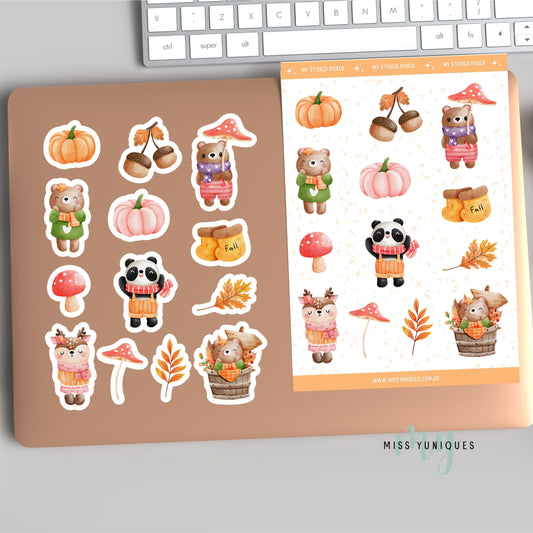 Autumn Animal Sticker Pack