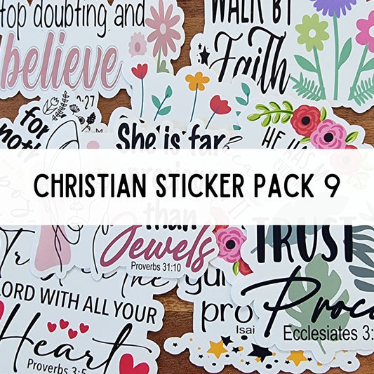 Christian Sticker Pack of 9