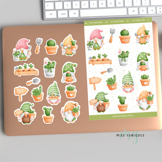 Cactus Gnome Sticker Pack