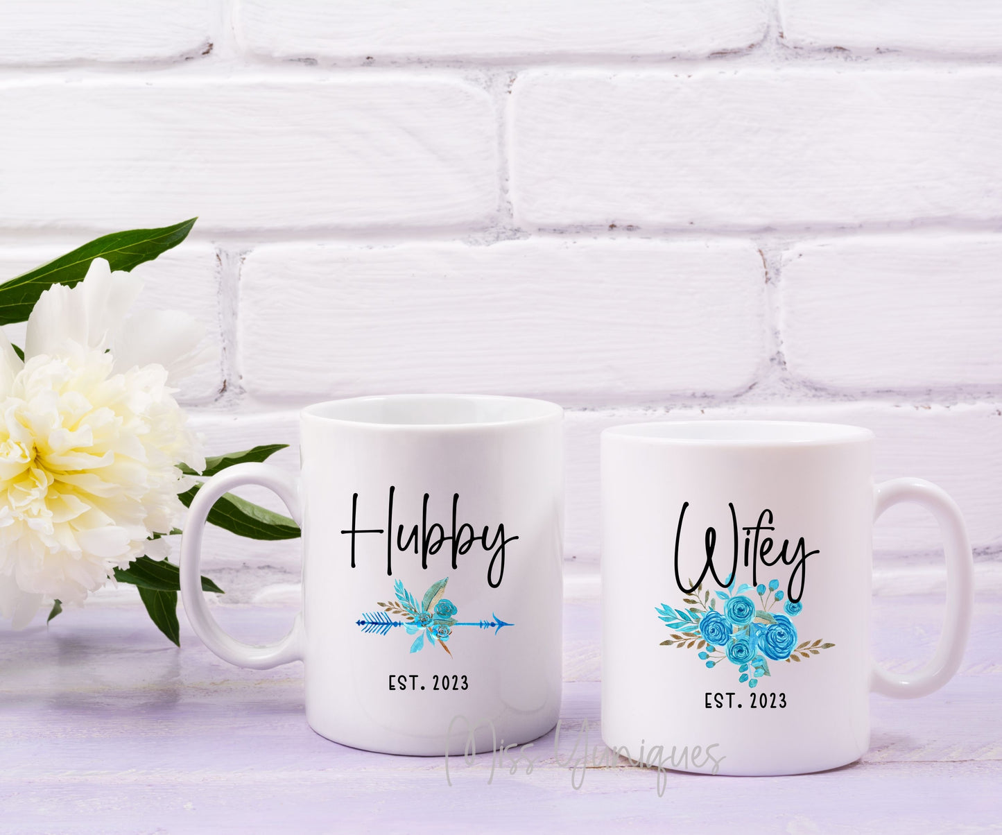 Couple Mug Set, Hubby Wifey Mug Set, Mr & Mrs Mug Set, Married Couple Mug Set, Cute Couple Mug Set, Valentine Mug Set