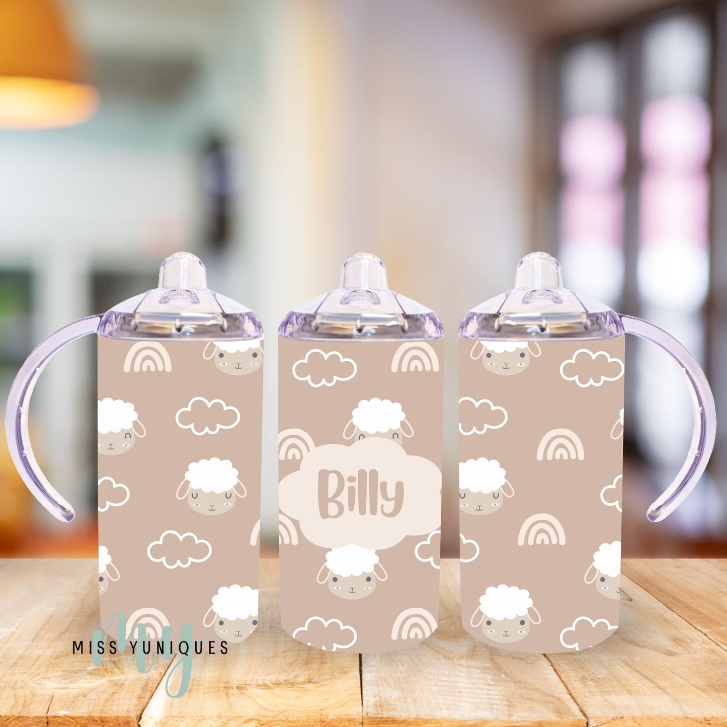 Cute Sheep Personalised Sippy Cup