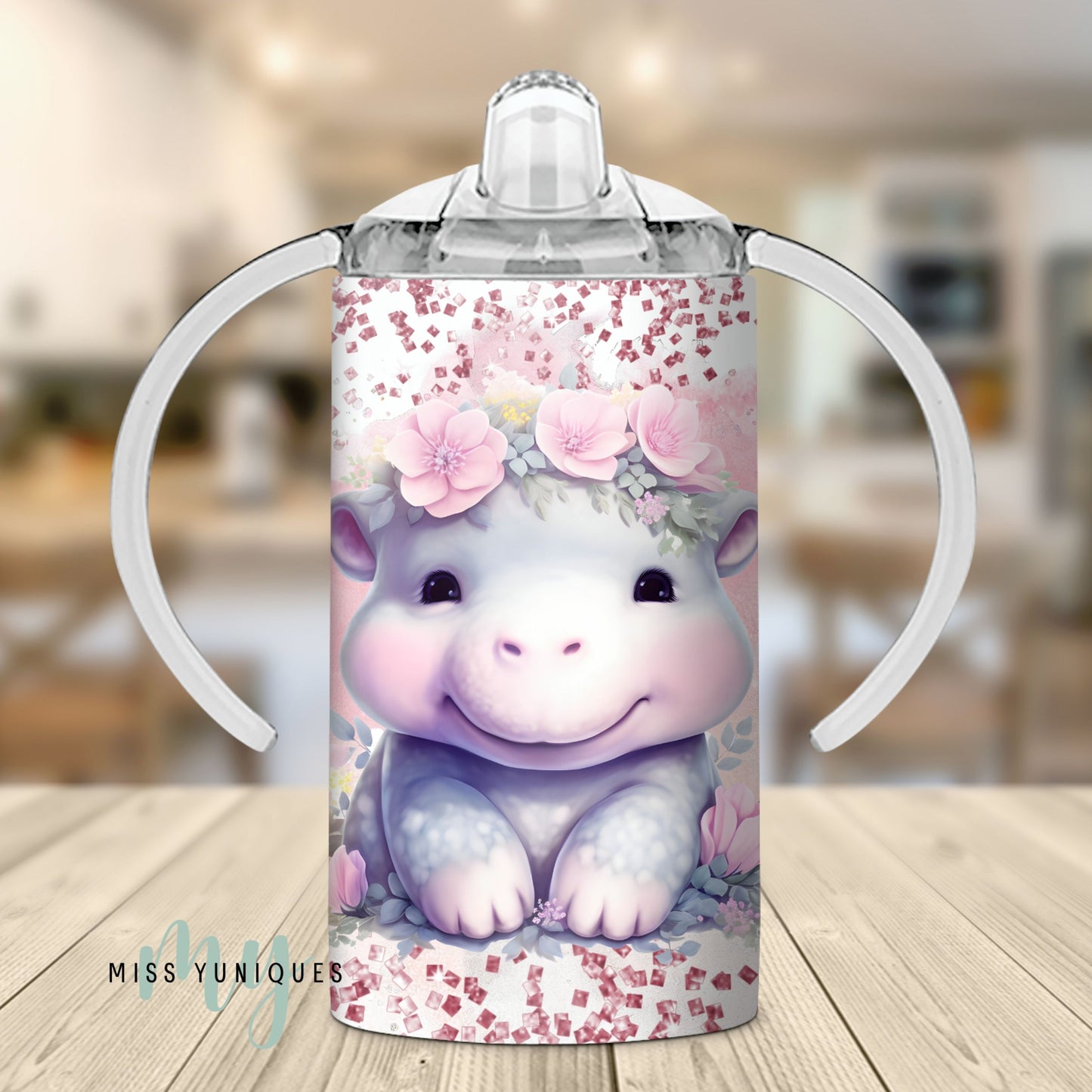 Cute Baby Hippo Sippy Cup