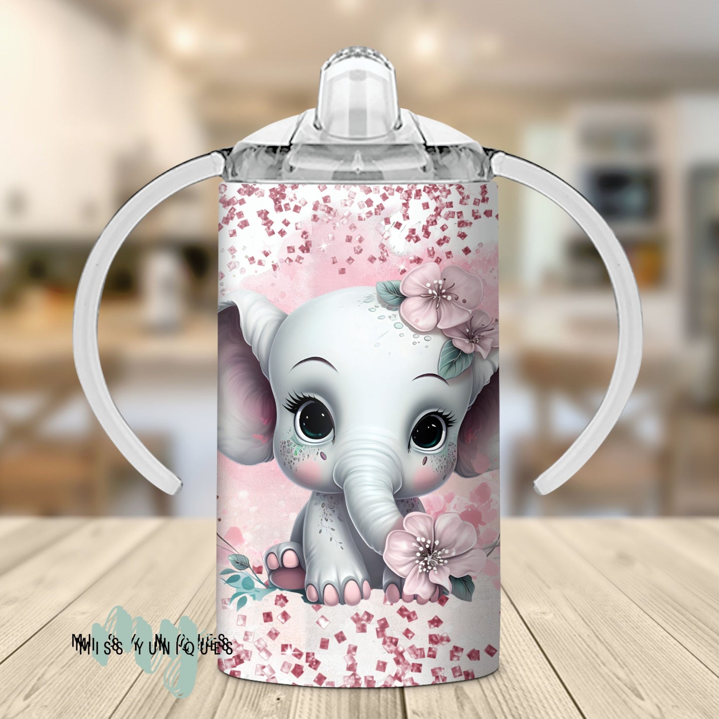 Cute Baby Elephant Sippy Cup