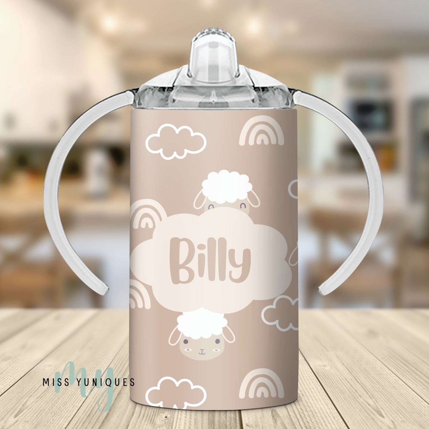 Cute Sheep Personalised Sippy Cup