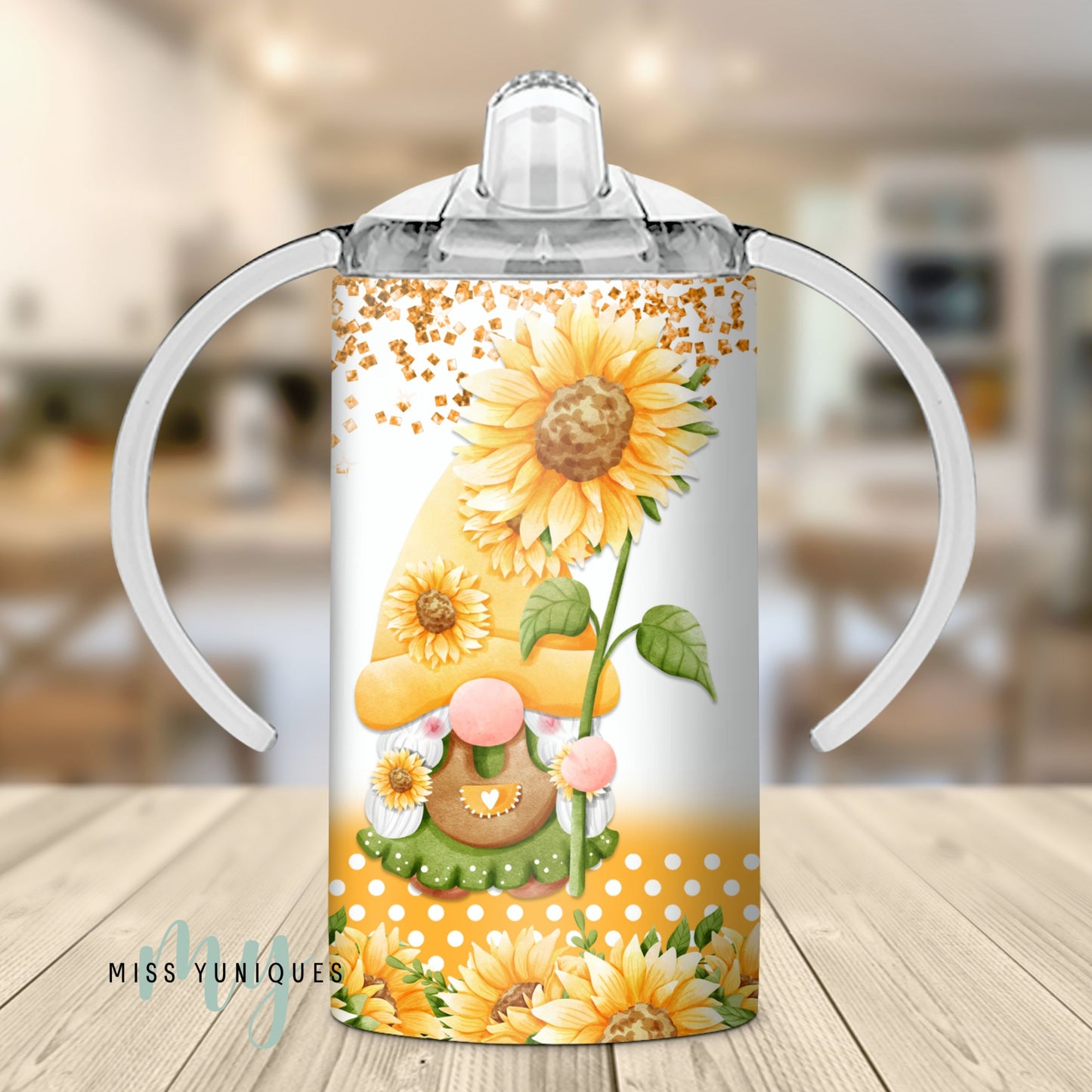 Sunflower Gnome Sippy Cup