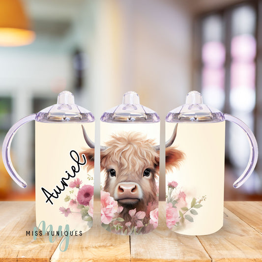 Highland Cow Sippy Cup