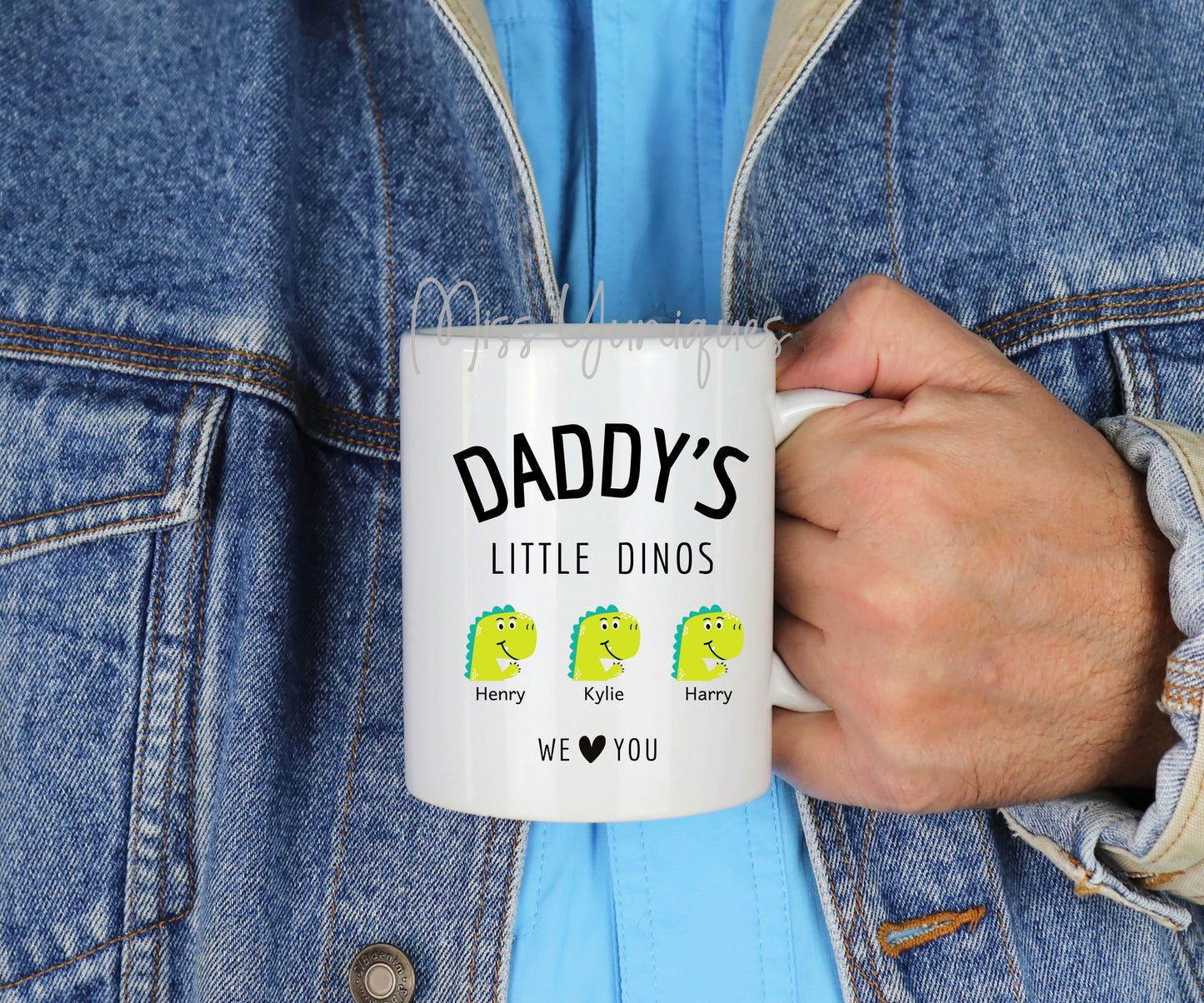 Father's Day Mug.  Daddy's Little Dinos