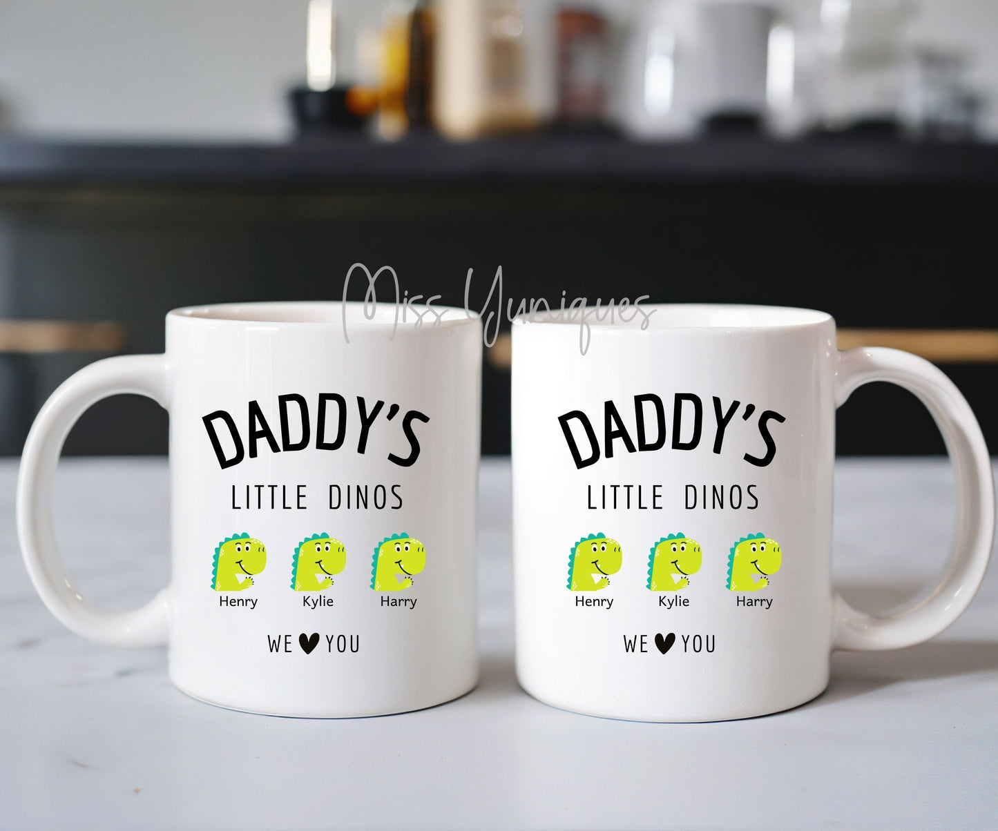 Father's Day Mug.  Daddy's Little Dinos