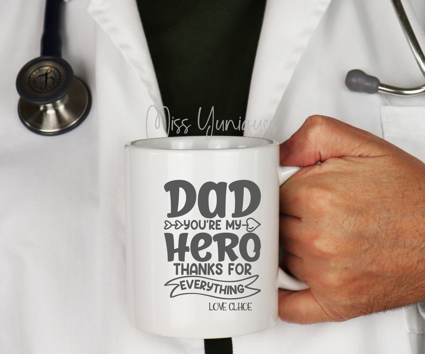 Father's Day Mug. Dad You Are My Hero Mug.