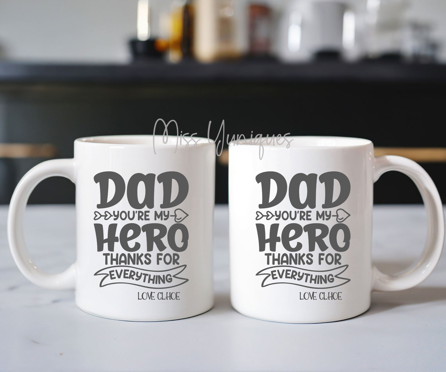 Father's Day Mug. Dad You Are My Hero Mug.