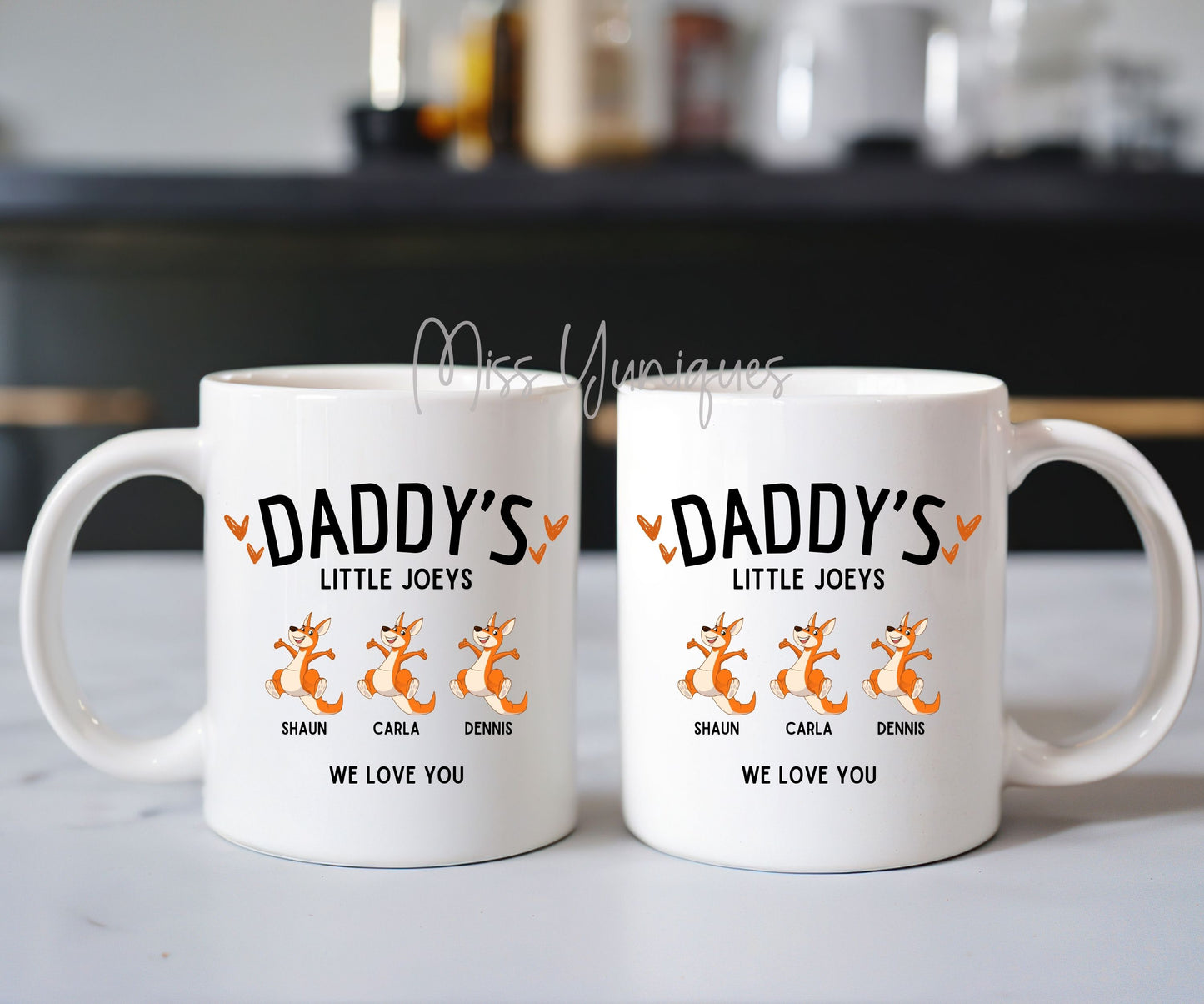 Father's Day Mug, Daddy's Little Joeys Mug, Australian Mugs, Kangaroo Mugs