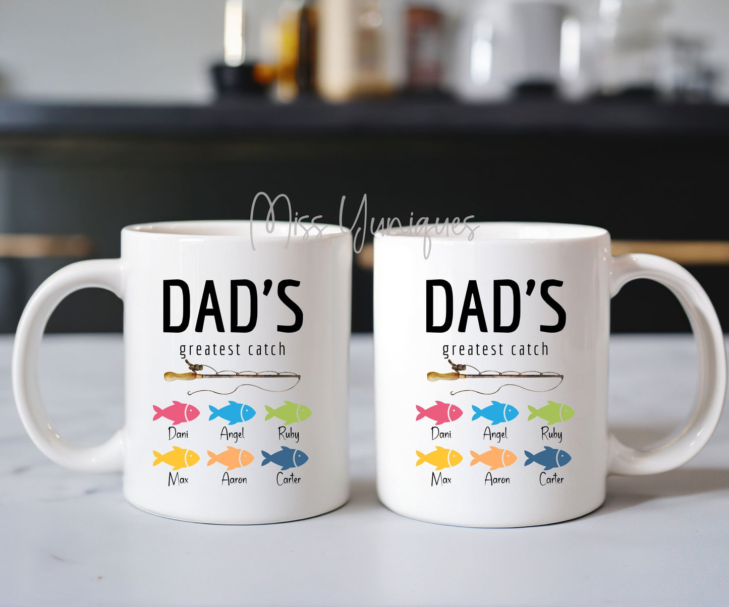 Father's Day Mug. Dad's Greatest Catch Mug