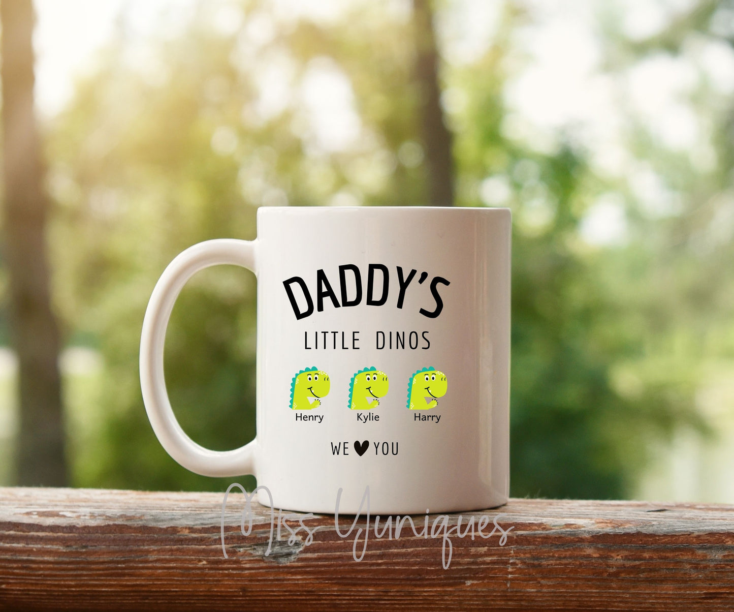 Father's Day Mug.  Daddy's Little Dinos