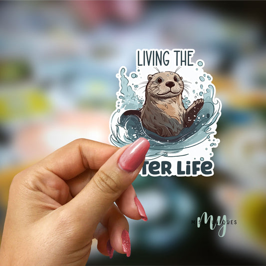 Living The Otter Life Sticker