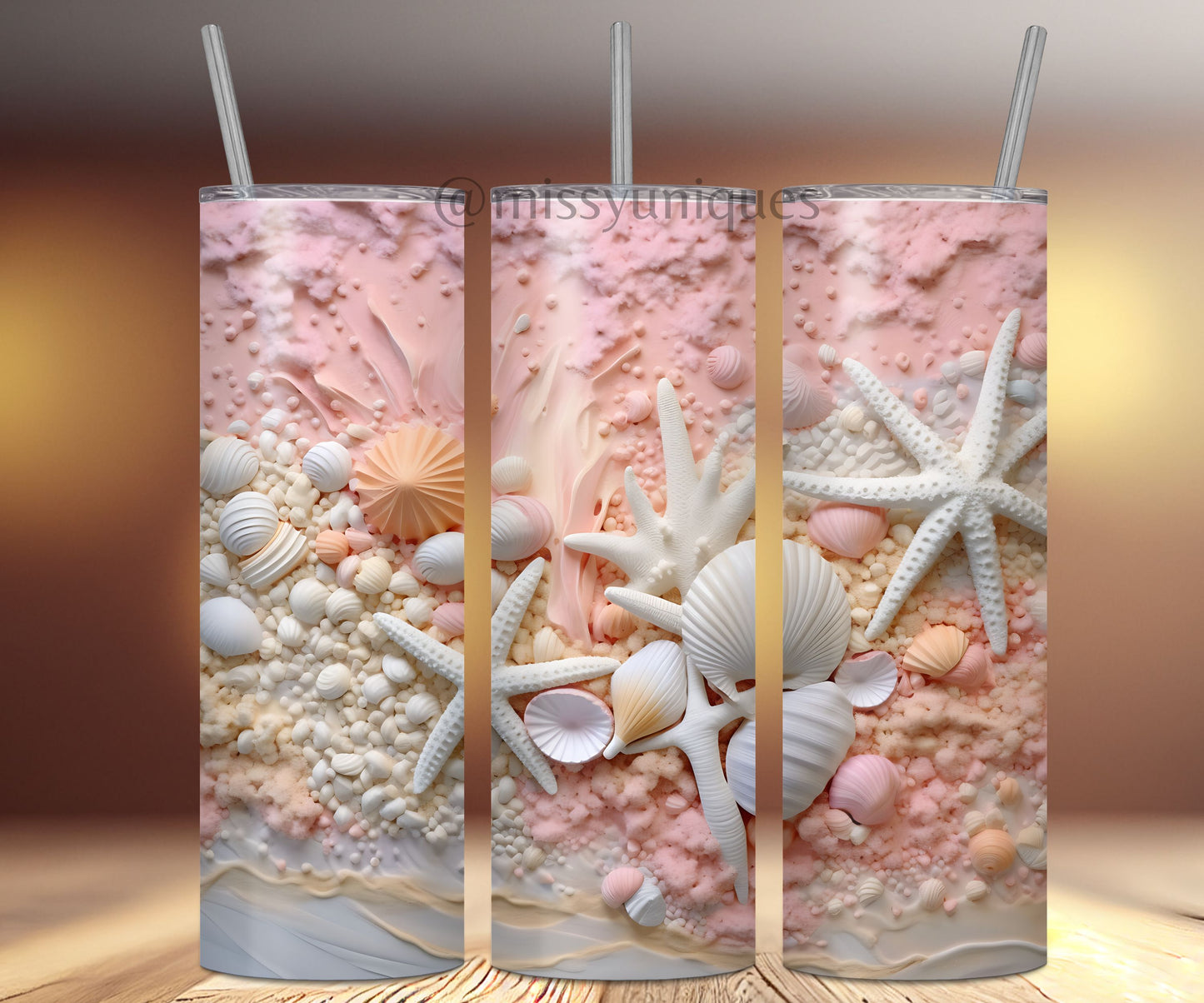 Personalised 3D Seashells Tumbler