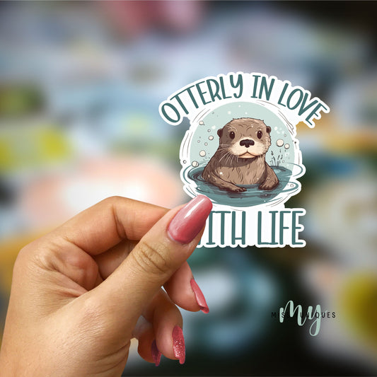 Otterly In Love With Life Sticker
