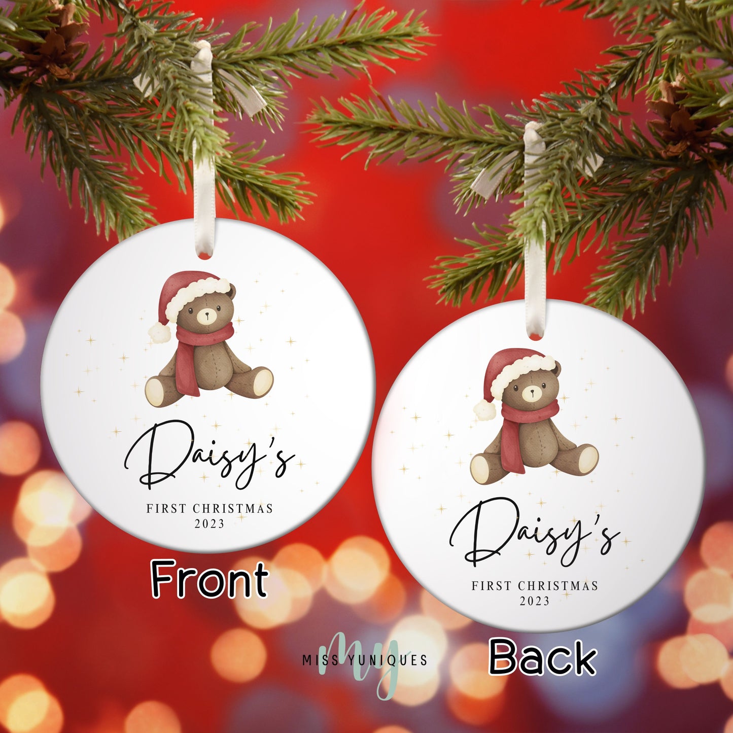 Personalised Christmas Ornament. Christmas Bauble