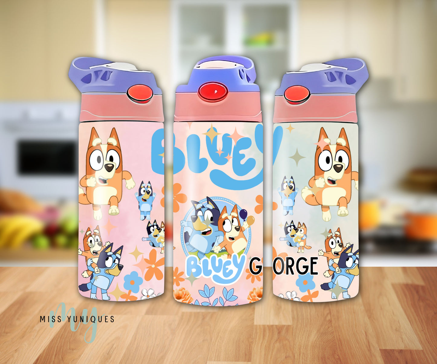 Personalised Bluey Kids Drink Bottle.