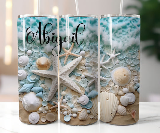 Personalised 3D Seashells Tumbler