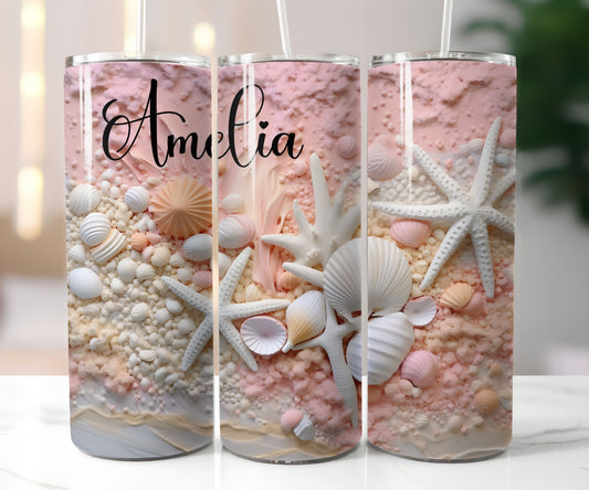 Personalised 3D Seashells Tumbler