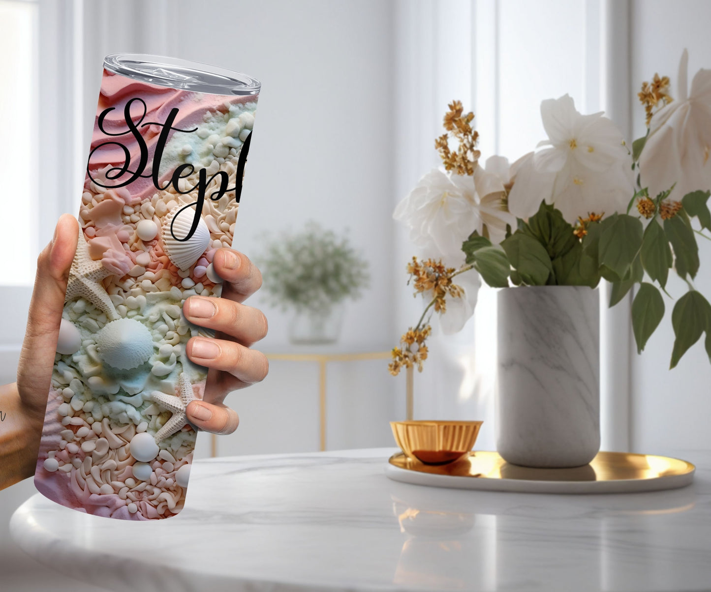 Personalised 3D Seashells Tumbler