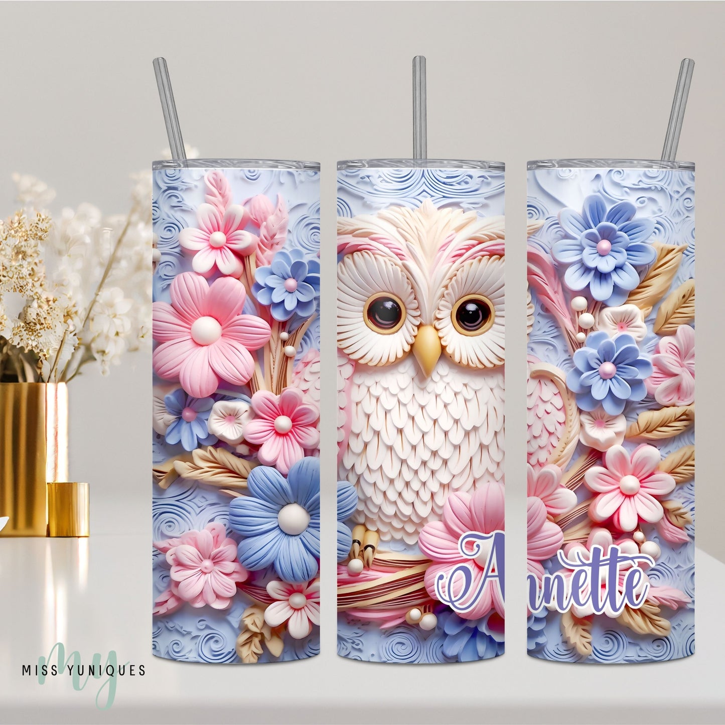 Personalised Tumbler With Straw