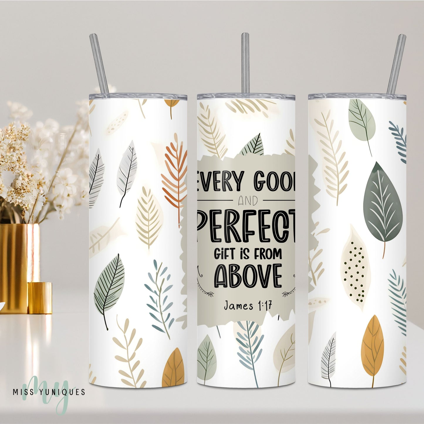 Christian Bible Verse Tumbler.