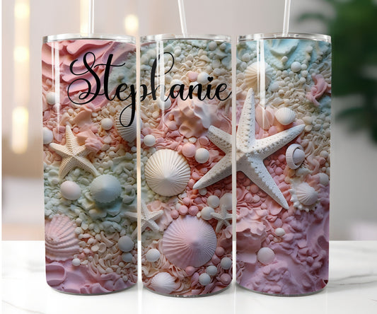 Personalised 3D Seashells Tumbler