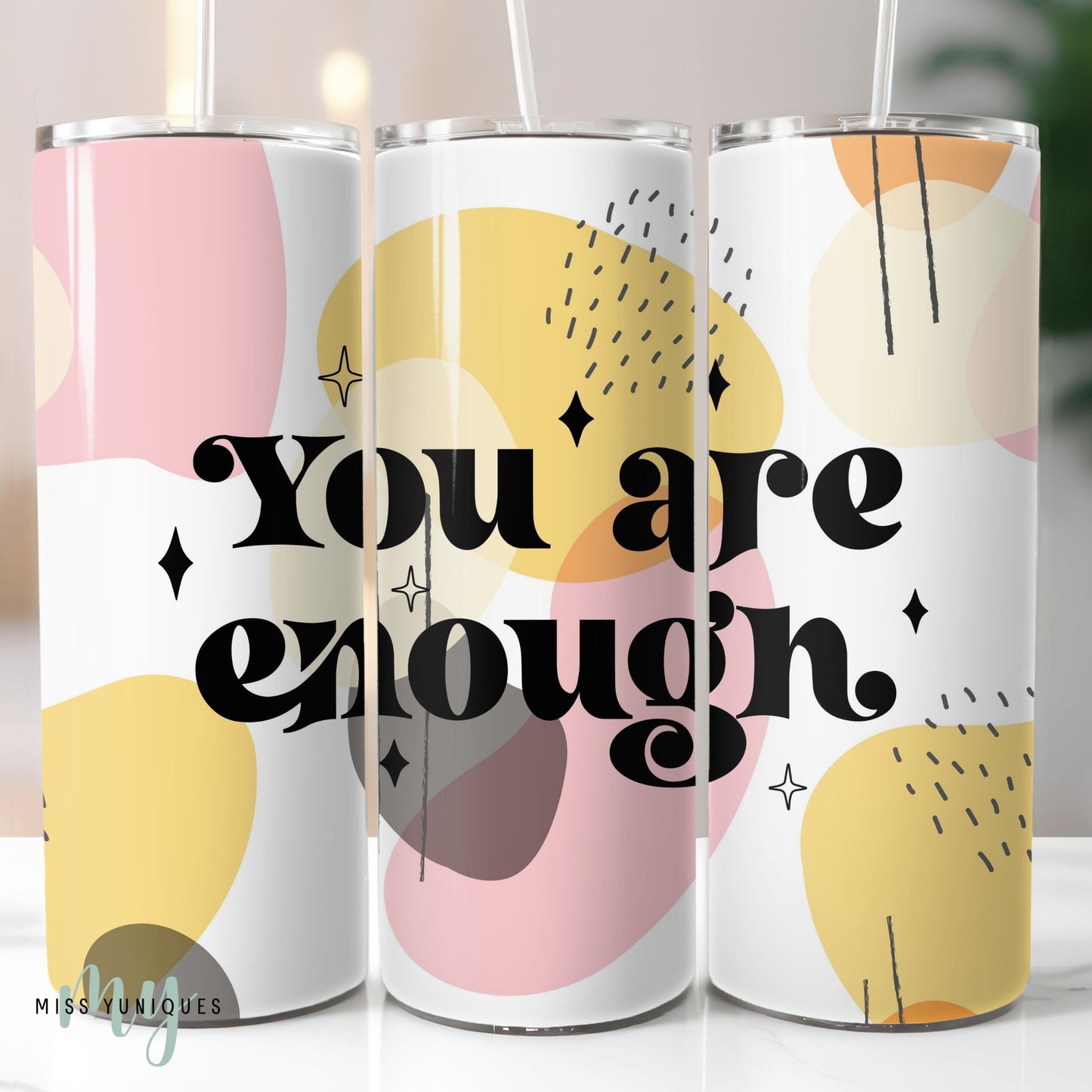 You Are Enough Positive Affirmation Tumbler