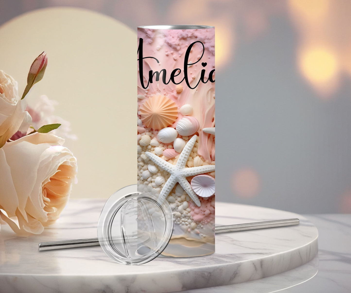 Personalised 3D Seashells Tumbler