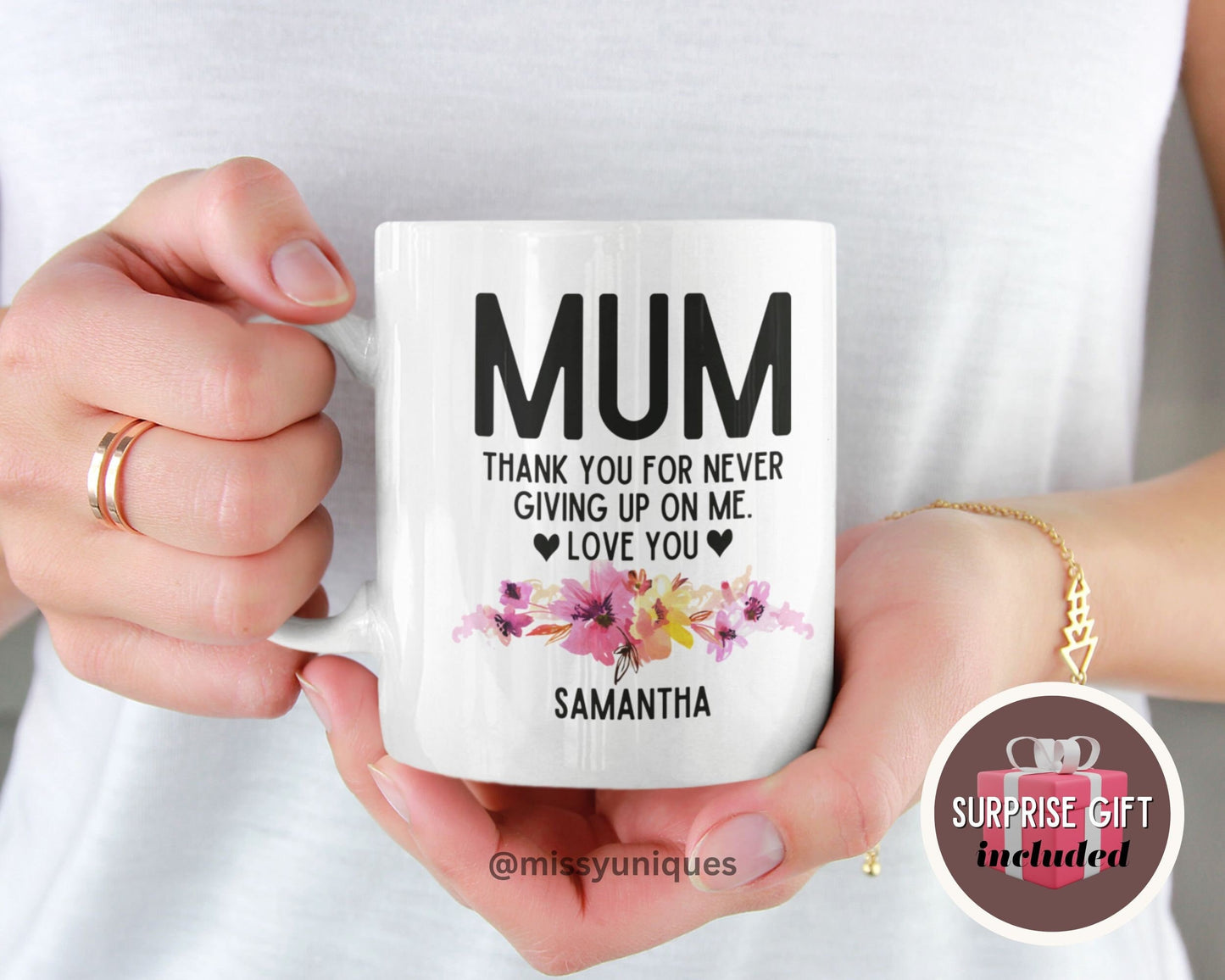 Personalised Mother's Day Love You Mum Mug. Personalized Mom Birthday Gift. Mama Mommy Mum. Custom Gifts