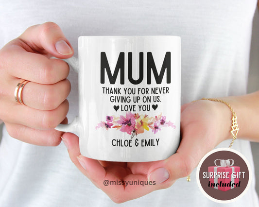 Personalised Mother's Day Love You Mum Mug. Personalized Mom Birthday Gift. Mama Mommy Mum. Custom Gifts