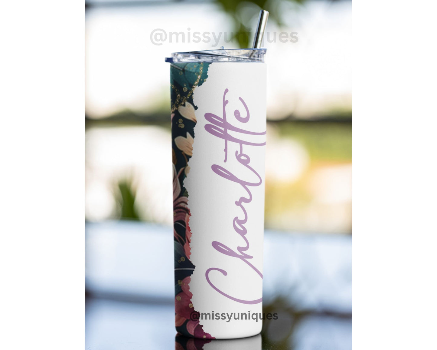 Personalised Flower Tumbler